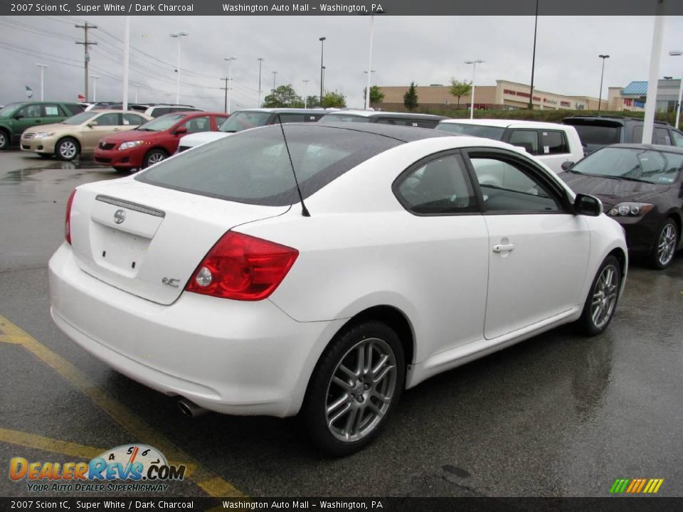 2007 Scion tC Super White / Dark Charcoal Photo #5