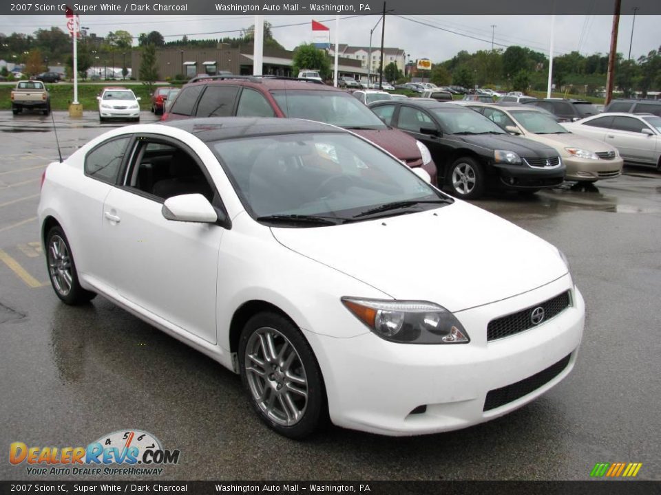 2007 Scion tC Super White / Dark Charcoal Photo #9