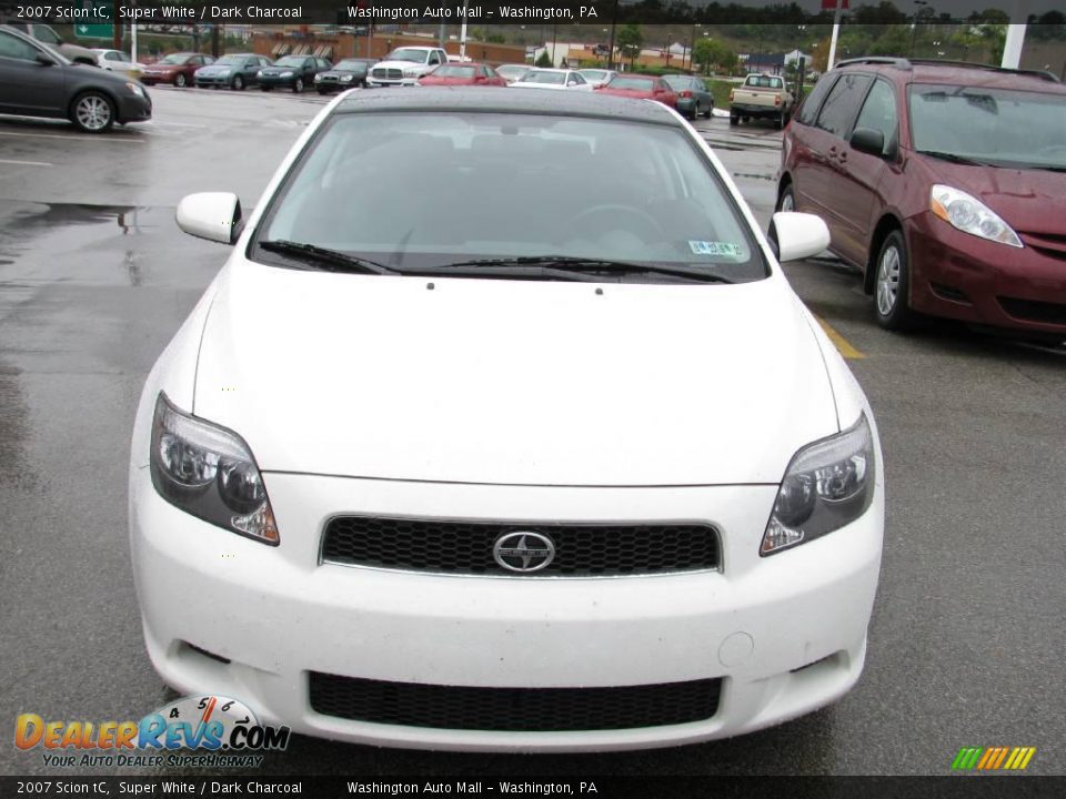 2007 Scion tC Super White / Dark Charcoal Photo #10