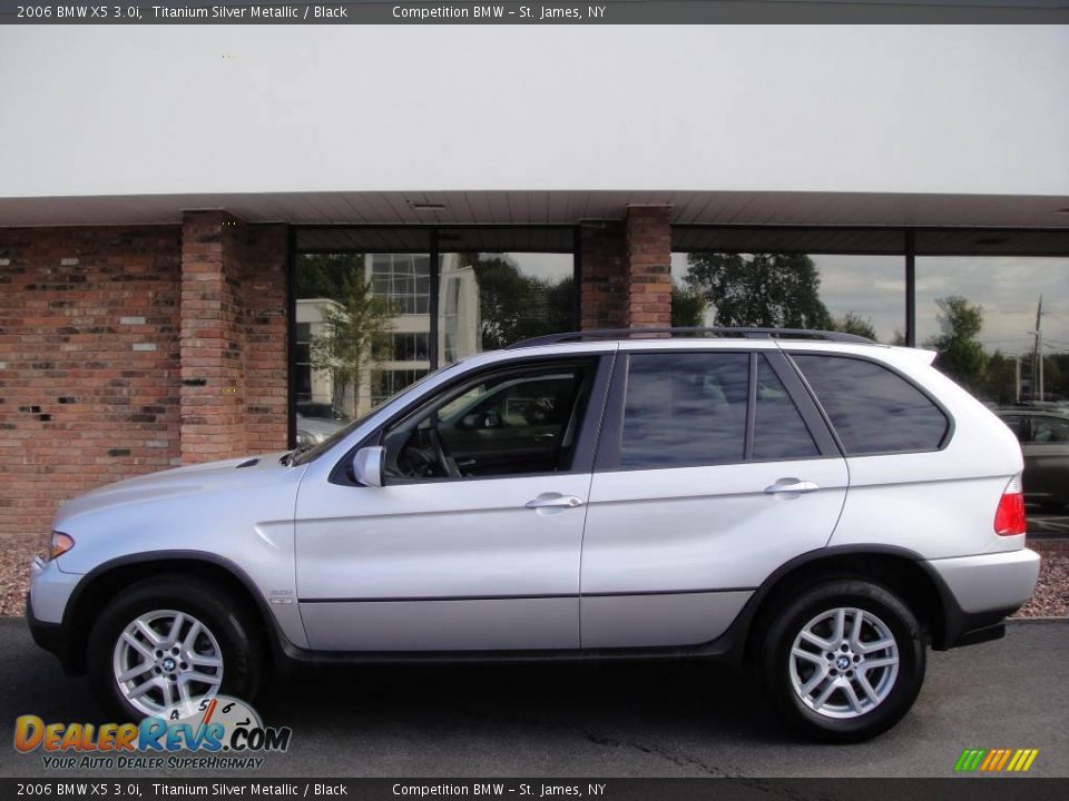 2006 BMW X5 3.0i Titanium Silver Metallic / Black Photo #3