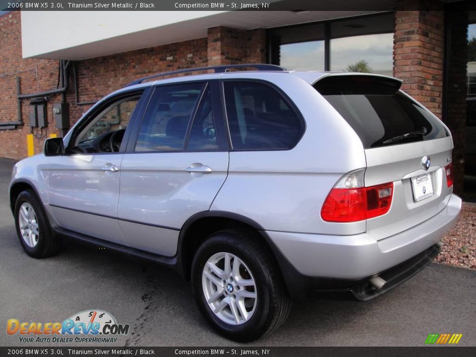 2006 BMW X5 3.0i Titanium Silver Metallic / Black Photo #4