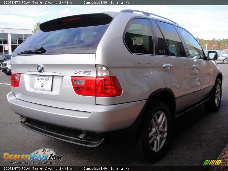 2006 BMW X5 3.0i Titanium Silver Metallic / Black Photo #6