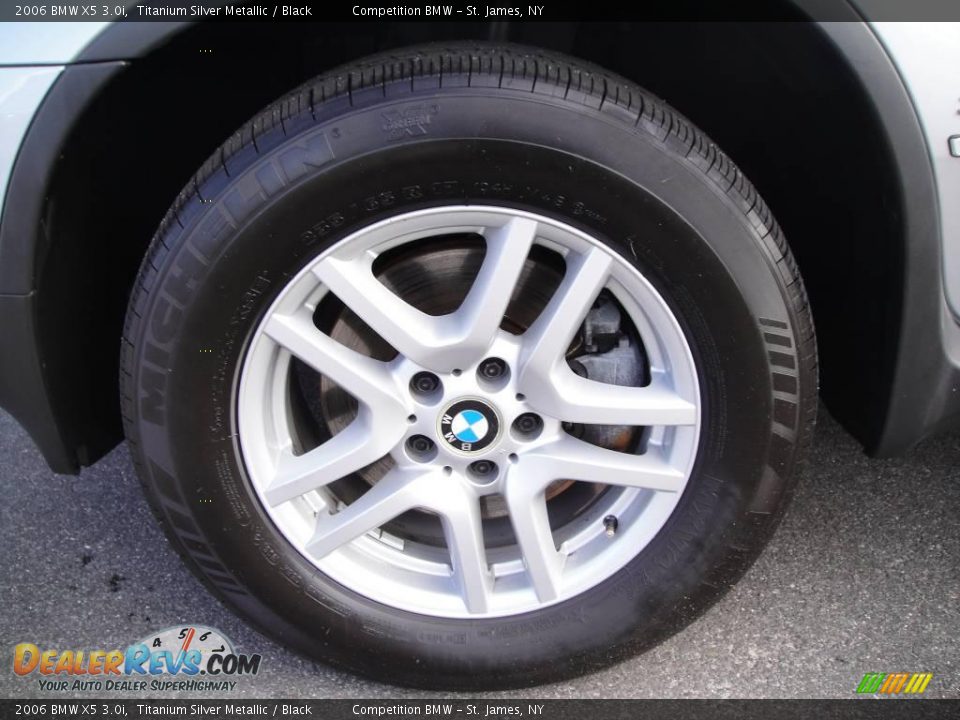 2006 BMW X5 3.0i Titanium Silver Metallic / Black Photo #7