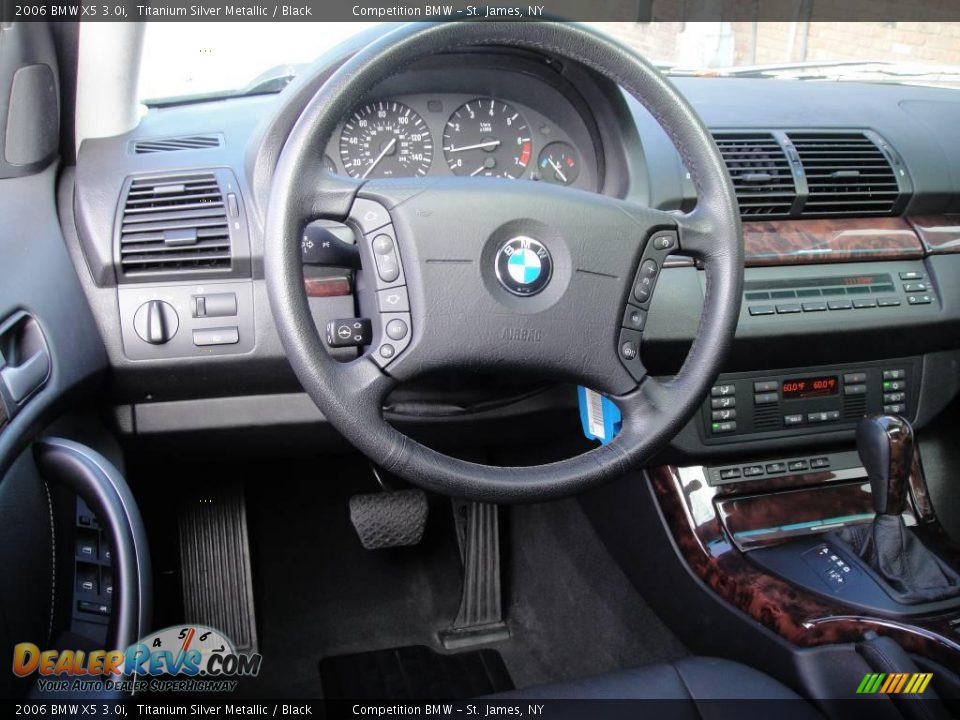 2006 BMW X5 3.0i Titanium Silver Metallic / Black Photo #11
