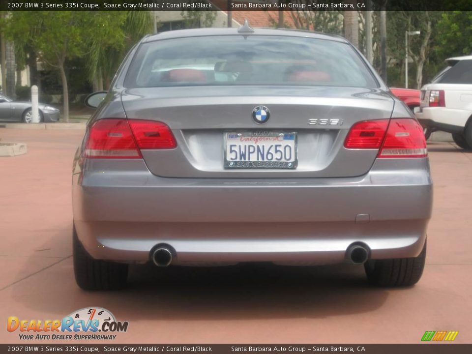 2007 BMW 3 Series 335i Coupe Space Gray Metallic / Coral Red/Black Photo #5