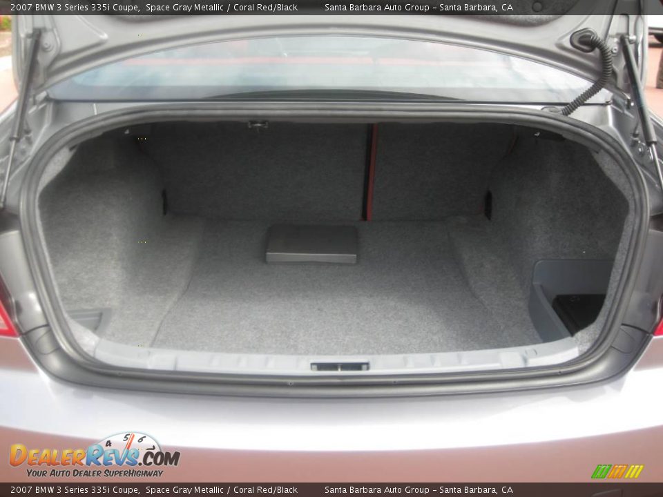 2007 BMW 3 Series 335i Coupe Space Gray Metallic / Coral Red/Black Photo #23