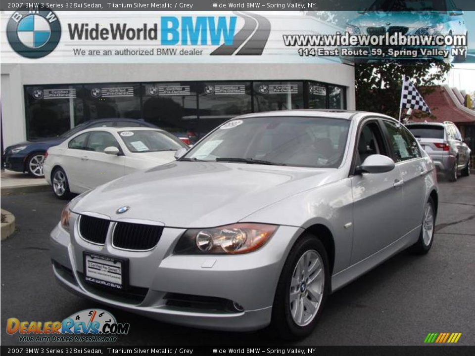 2007 BMW 3 Series 328xi Sedan Titanium Silver Metallic / Grey Photo #1