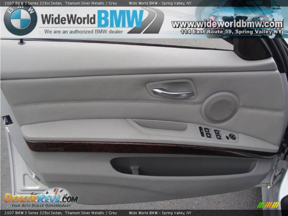 2007 BMW 3 Series 328xi Sedan Titanium Silver Metallic / Grey Photo #6