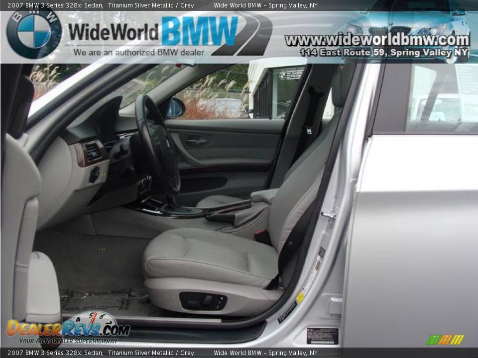 2007 BMW 3 Series 328xi Sedan Titanium Silver Metallic / Grey Photo #7