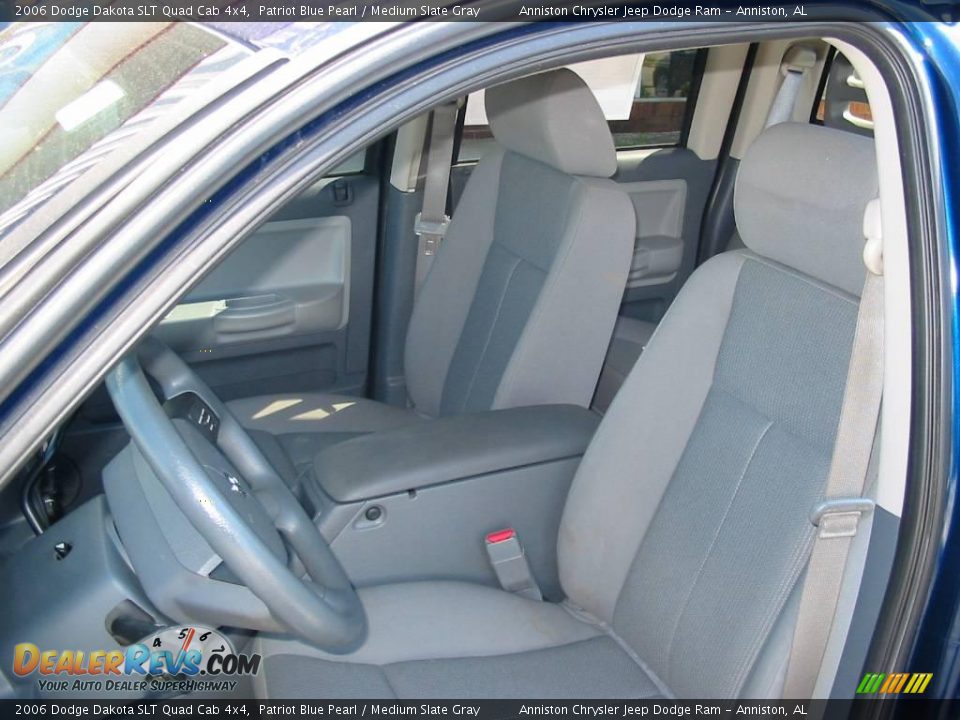 2006 Dodge Dakota SLT Quad Cab 4x4 Patriot Blue Pearl / Medium Slate Gray Photo #5