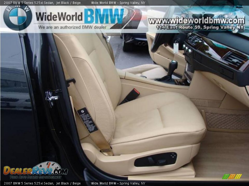 2007 BMW 5 Series 525xi Sedan Jet Black / Beige Photo #9