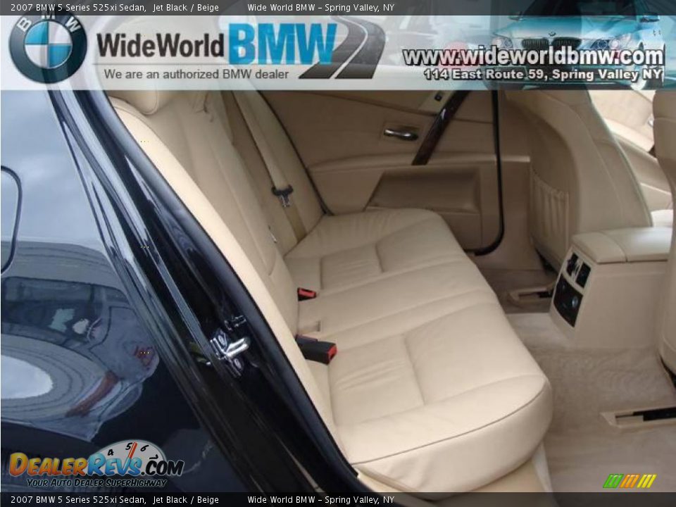 2007 BMW 5 Series 525xi Sedan Jet Black / Beige Photo #10