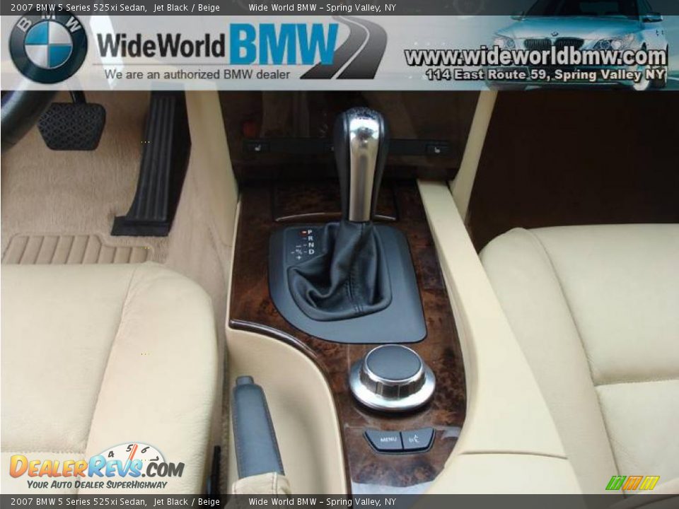 2007 BMW 5 Series 525xi Sedan Jet Black / Beige Photo #13