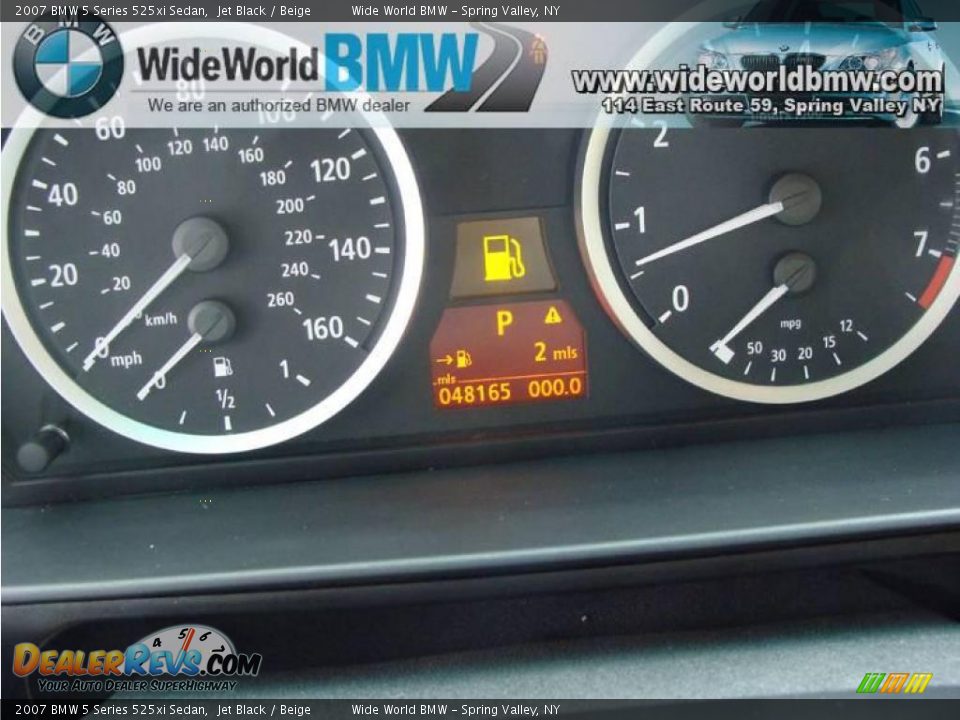 2007 BMW 5 Series 525xi Sedan Jet Black / Beige Photo #14