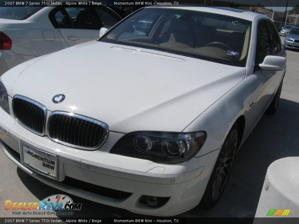 2007 BMW 7 Series 750i Sedan Alpine White / Beige Photo #1