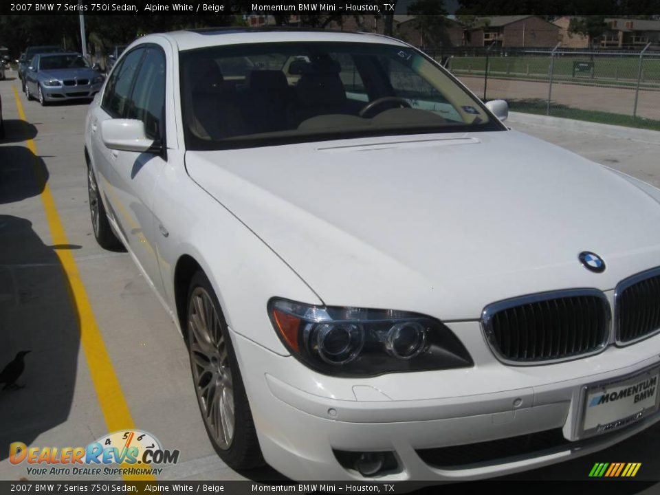 2007 BMW 7 Series 750i Sedan Alpine White / Beige Photo #3