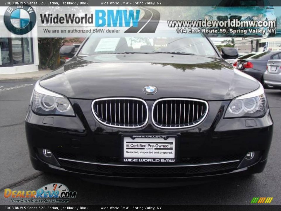 2008 BMW 5 Series 528i Sedan Jet Black / Black Photo #2