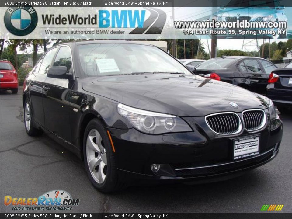 2008 BMW 5 Series 528i Sedan Jet Black / Black Photo #3