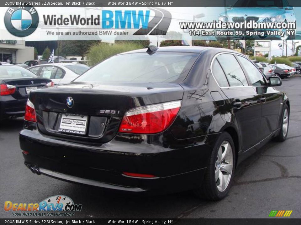 2008 BMW 5 Series 528i Sedan Jet Black / Black Photo #4