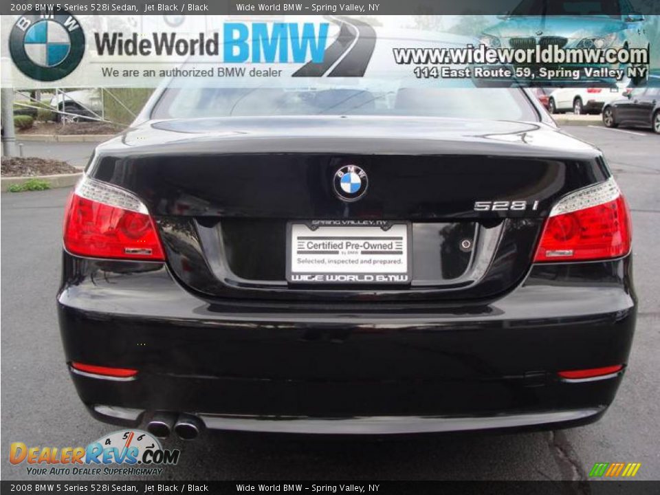 2008 BMW 5 Series 528i Sedan Jet Black / Black Photo #5