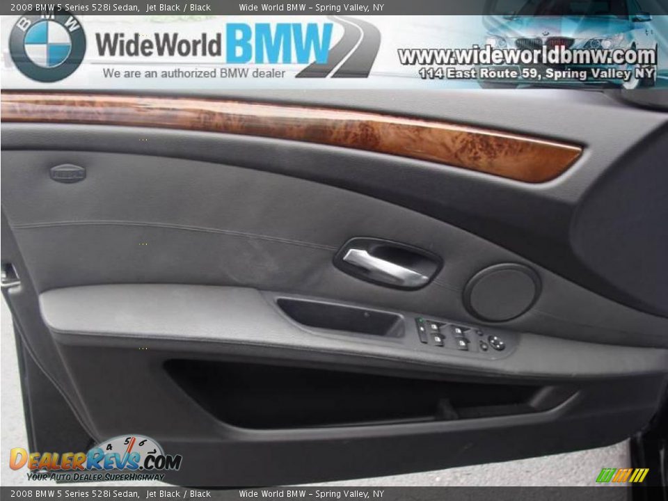 2008 BMW 5 Series 528i Sedan Jet Black / Black Photo #6