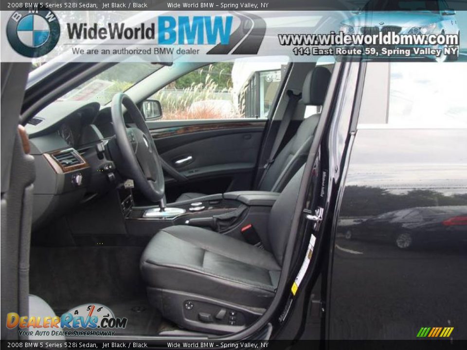 2008 BMW 5 Series 528i Sedan Jet Black / Black Photo #7