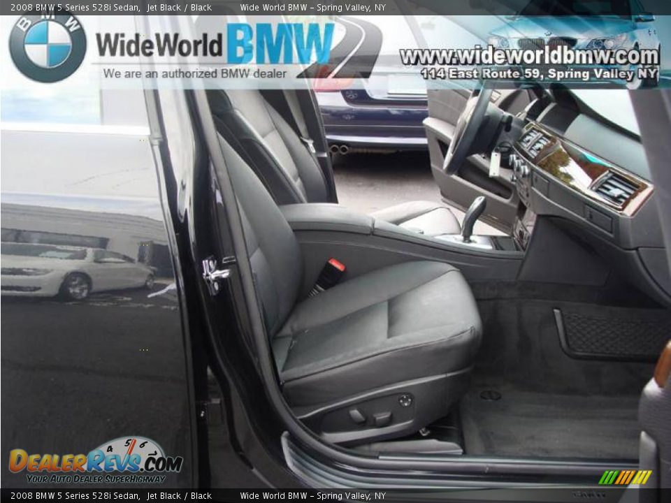 2008 BMW 5 Series 528i Sedan Jet Black / Black Photo #8