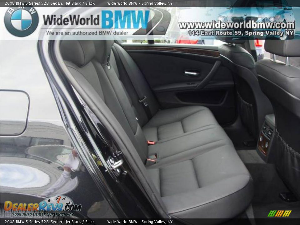 2008 BMW 5 Series 528i Sedan Jet Black / Black Photo #9