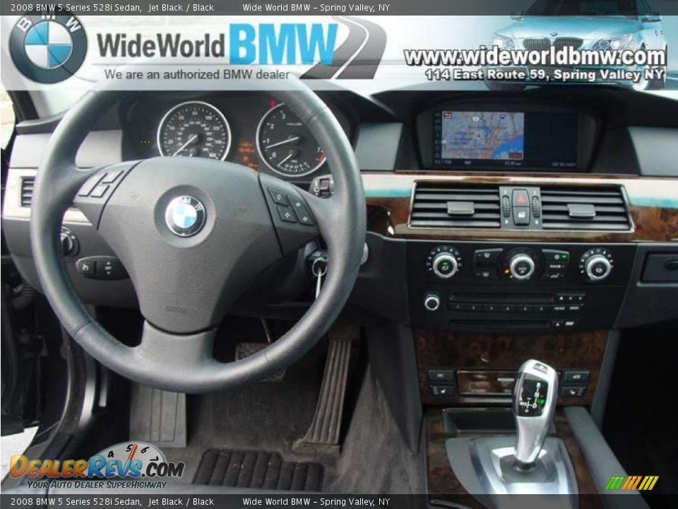 2008 BMW 5 Series 528i Sedan Jet Black / Black Photo #10