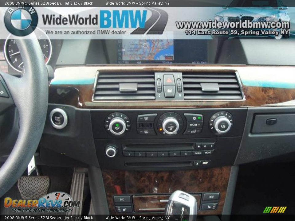 2008 BMW 5 Series 528i Sedan Jet Black / Black Photo #11