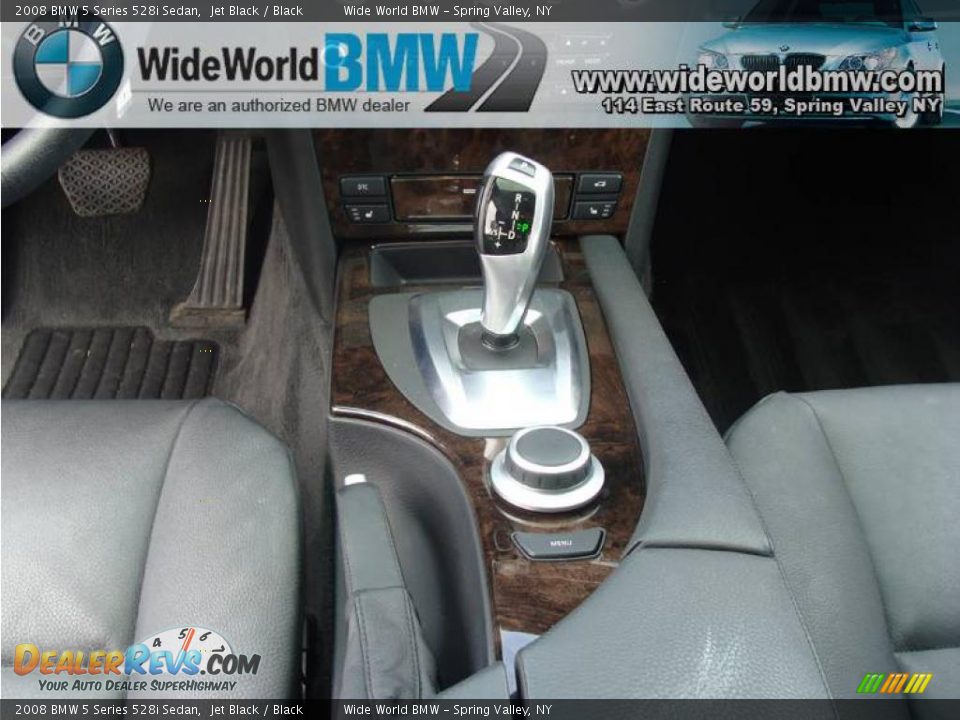 2008 BMW 5 Series 528i Sedan Jet Black / Black Photo #12