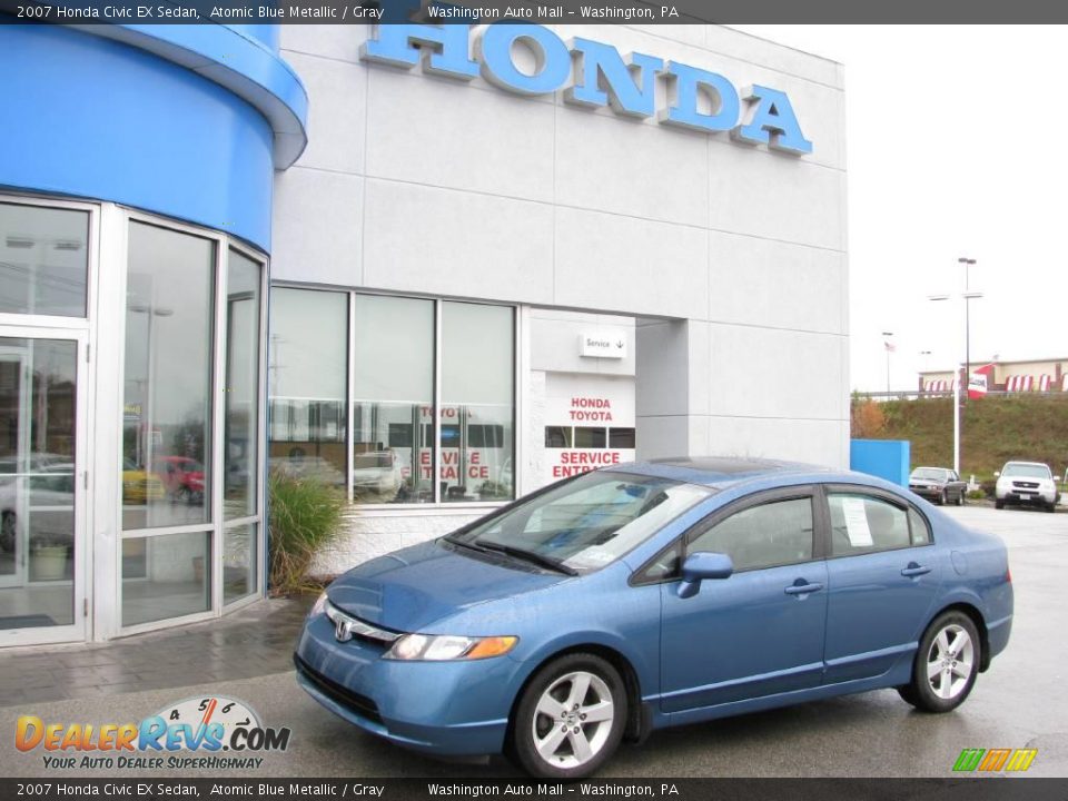 2007 Honda Civic EX Sedan Atomic Blue Metallic / Gray Photo #1