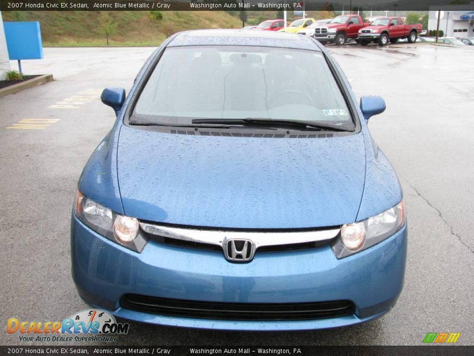 2007 Honda Civic EX Sedan Atomic Blue Metallic / Gray Photo #9