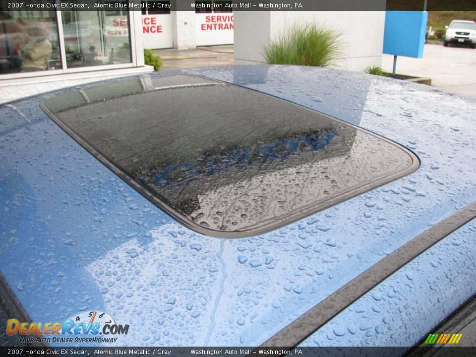 2007 Honda Civic EX Sedan Atomic Blue Metallic / Gray Photo #10