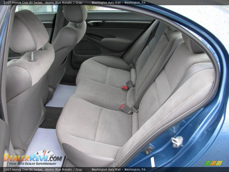 2007 Honda Civic EX Sedan Atomic Blue Metallic / Gray Photo #11