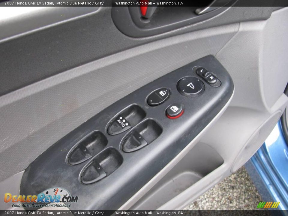2007 Honda Civic EX Sedan Atomic Blue Metallic / Gray Photo #12