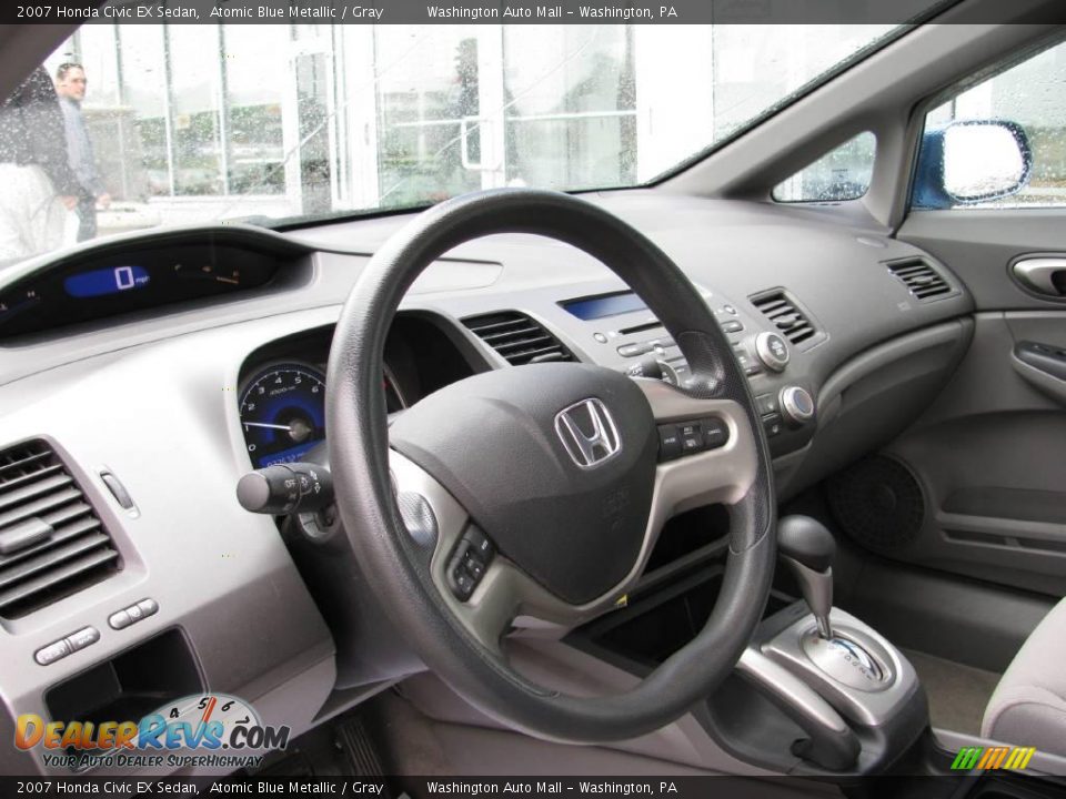 2007 Honda Civic EX Sedan Atomic Blue Metallic / Gray Photo #13