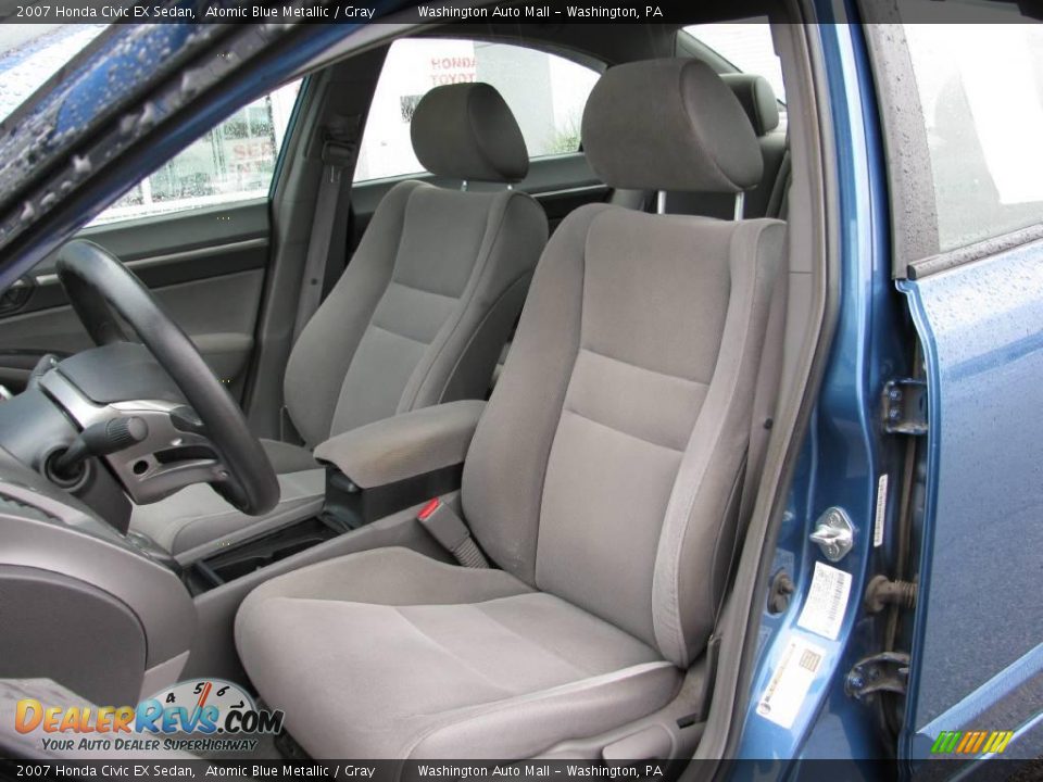 2007 Honda Civic EX Sedan Atomic Blue Metallic / Gray Photo #14