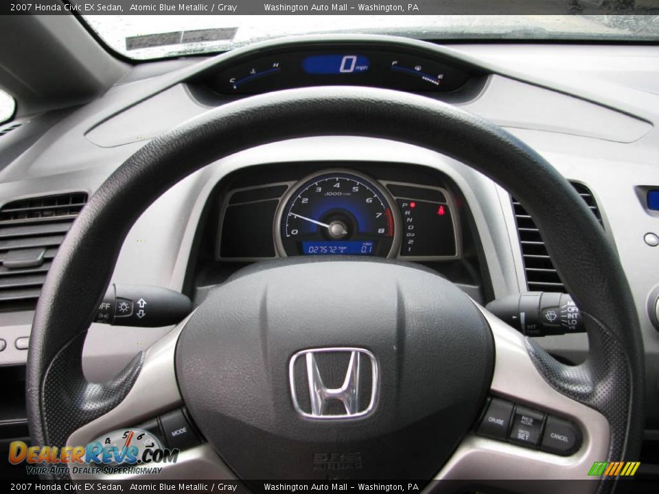 2007 Honda Civic EX Sedan Atomic Blue Metallic / Gray Photo #18