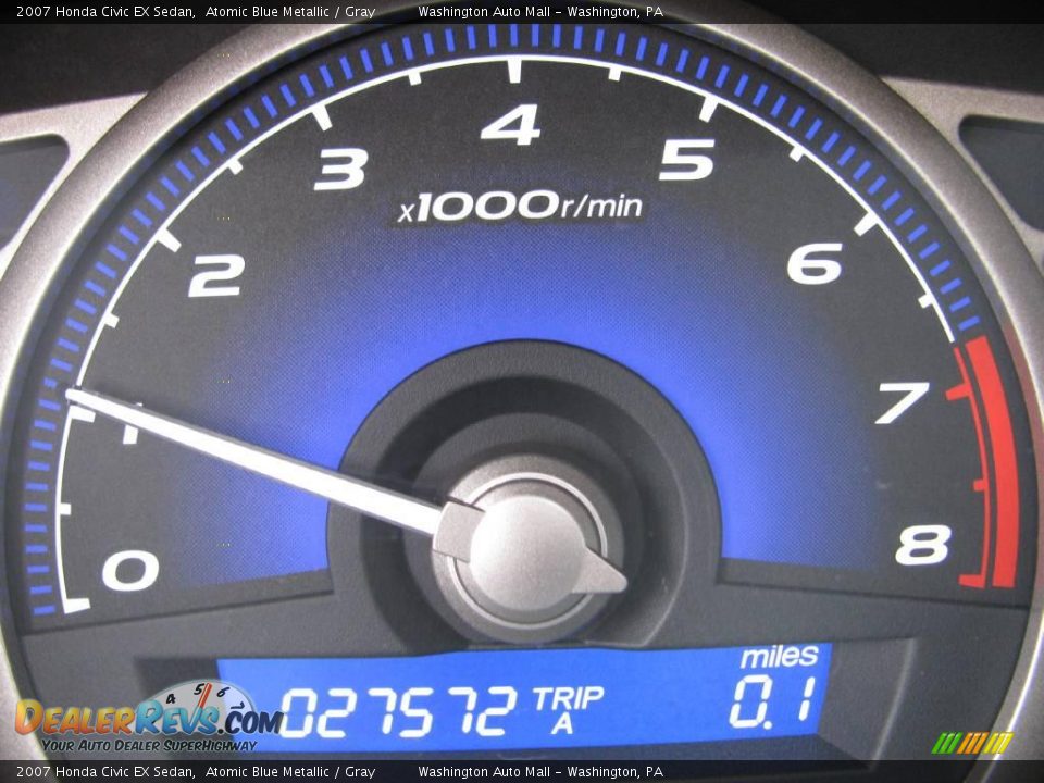 2007 Honda Civic EX Sedan Atomic Blue Metallic / Gray Photo #20
