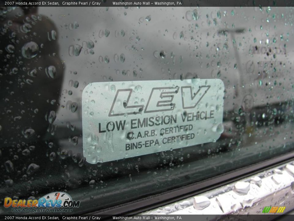 2007 Honda Accord EX Sedan Graphite Pearl / Gray Photo #11
