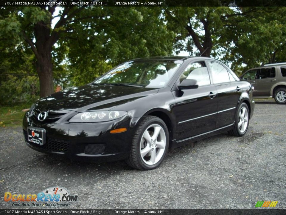 2007 Mazda MAZDA6 i Sport Sedan Onyx Black / Beige Photo #1