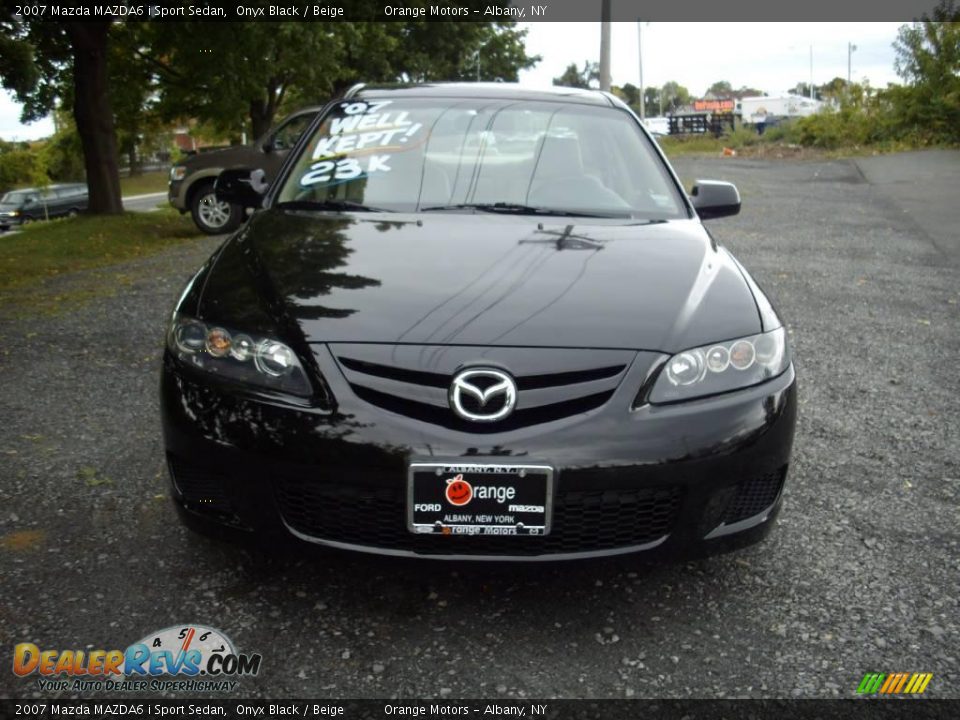 2007 Mazda MAZDA6 i Sport Sedan Onyx Black / Beige Photo #4