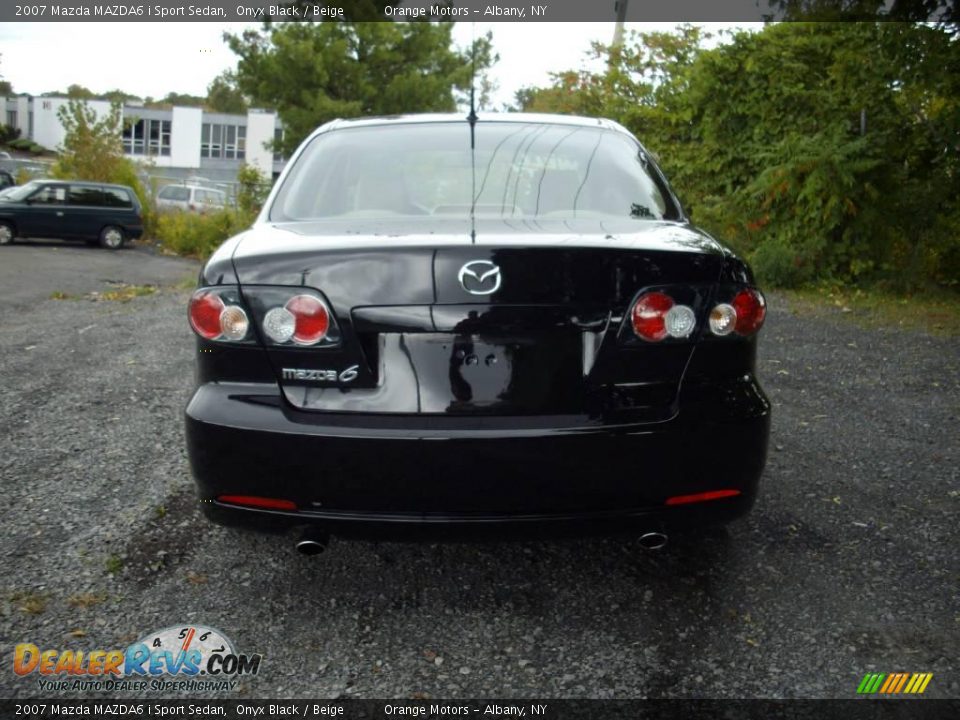 2007 Mazda MAZDA6 i Sport Sedan Onyx Black / Beige Photo #5