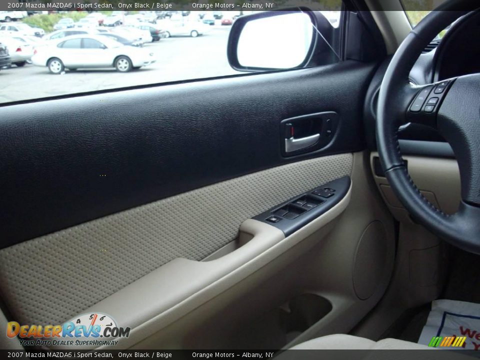 2007 Mazda MAZDA6 i Sport Sedan Onyx Black / Beige Photo #8