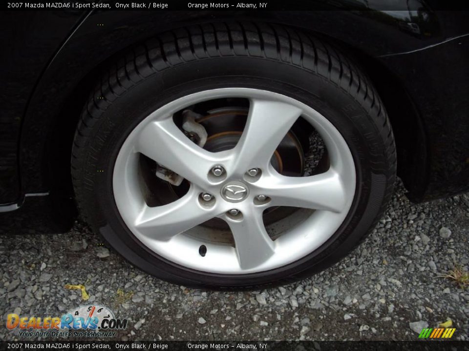 2007 Mazda MAZDA6 i Sport Sedan Onyx Black / Beige Photo #13