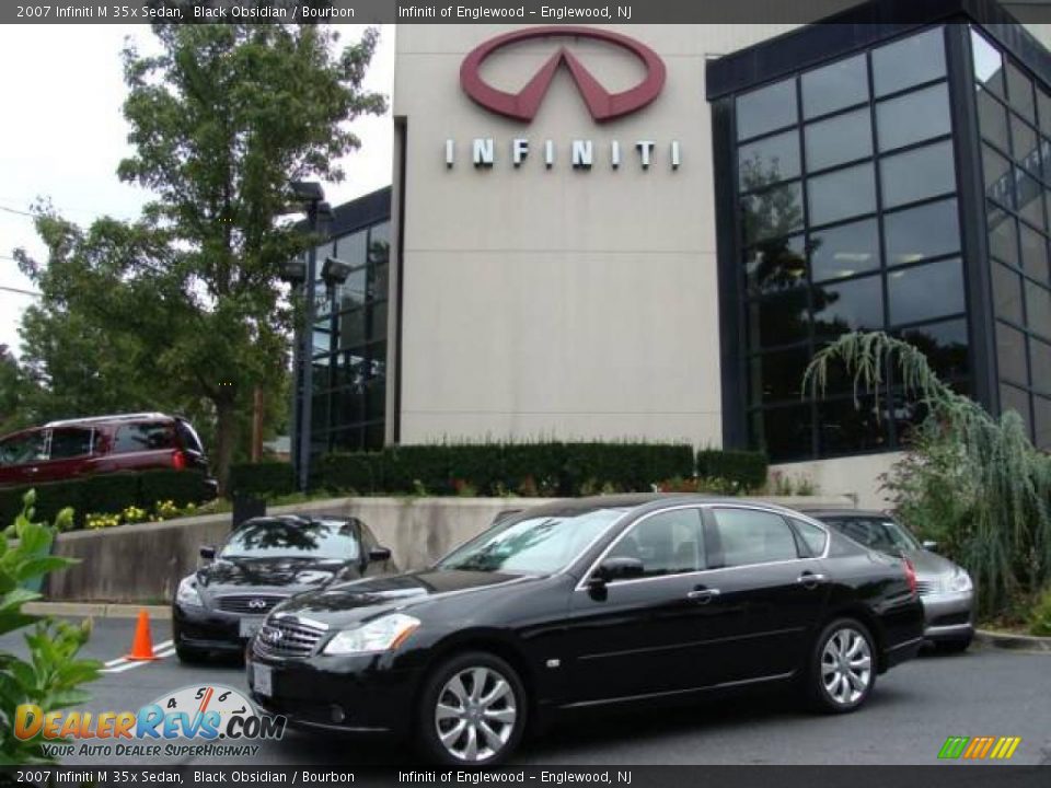 2007 Infiniti M 35x Sedan Black Obsidian / Bourbon Photo #1