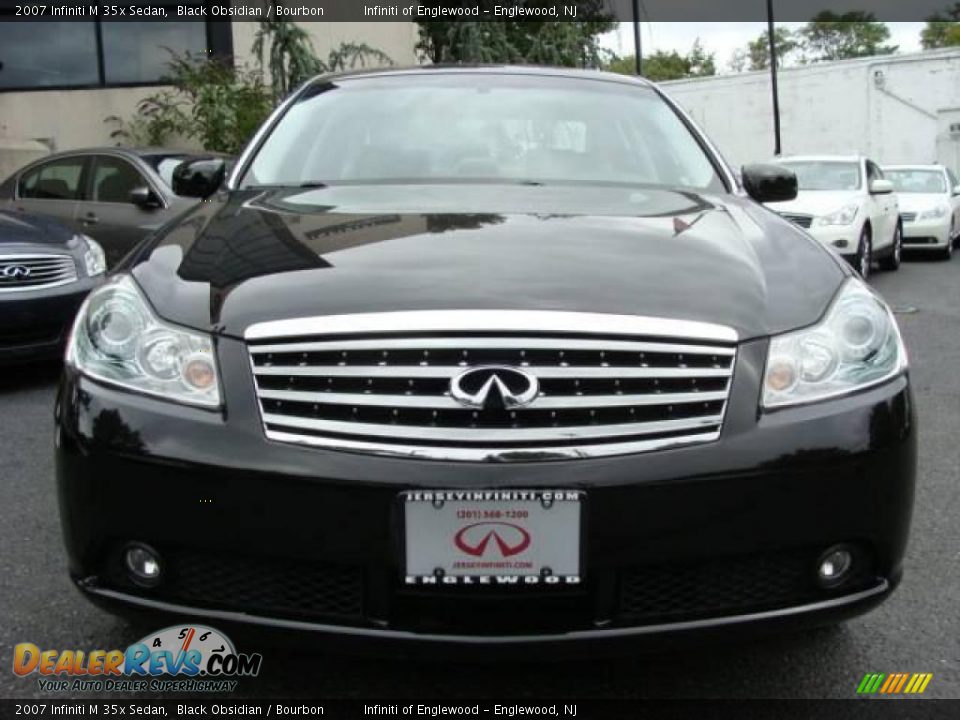 2007 Infiniti M 35x Sedan Black Obsidian / Bourbon Photo #2