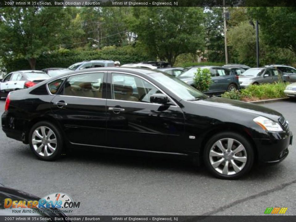 2007 Infiniti M 35x Sedan Black Obsidian / Bourbon Photo #4
