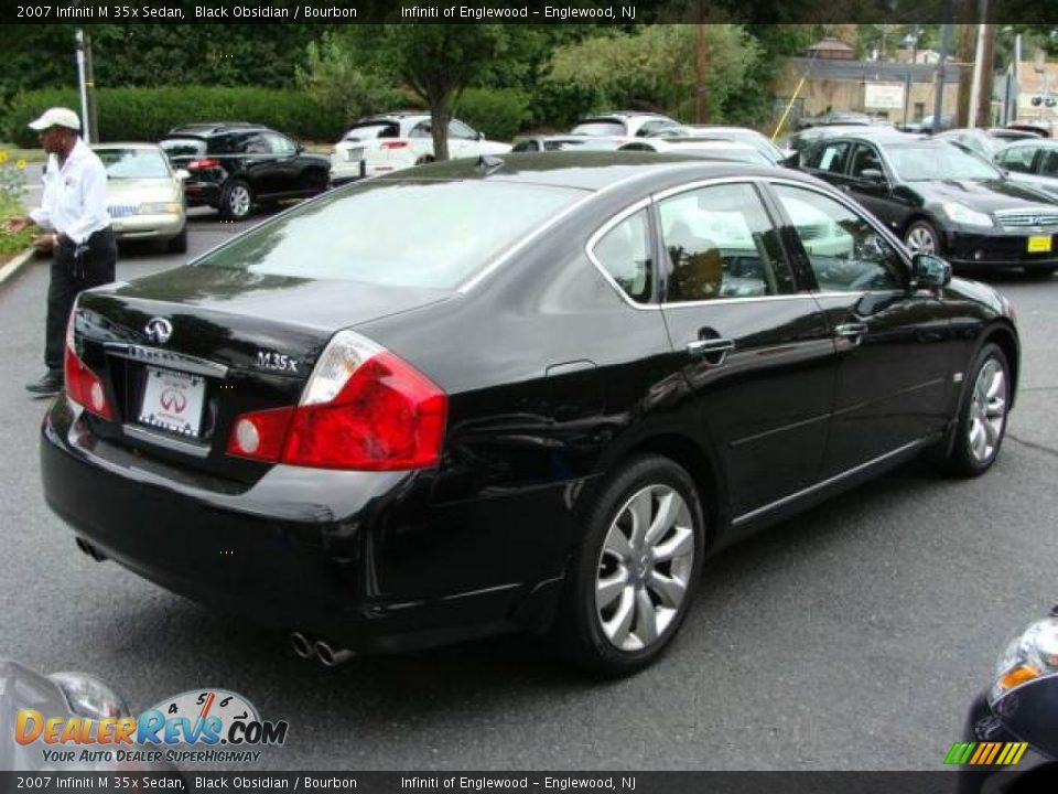 2007 Infiniti M 35x Sedan Black Obsidian / Bourbon Photo #5